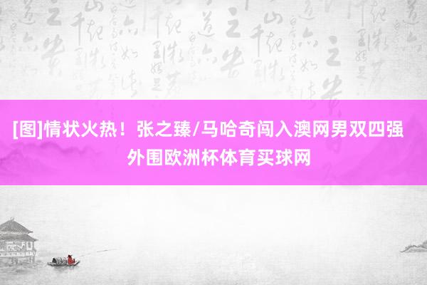 [图]情状火热！张之臻/马哈奇闯入澳网男双四强    外围欧洲杯体育买球网